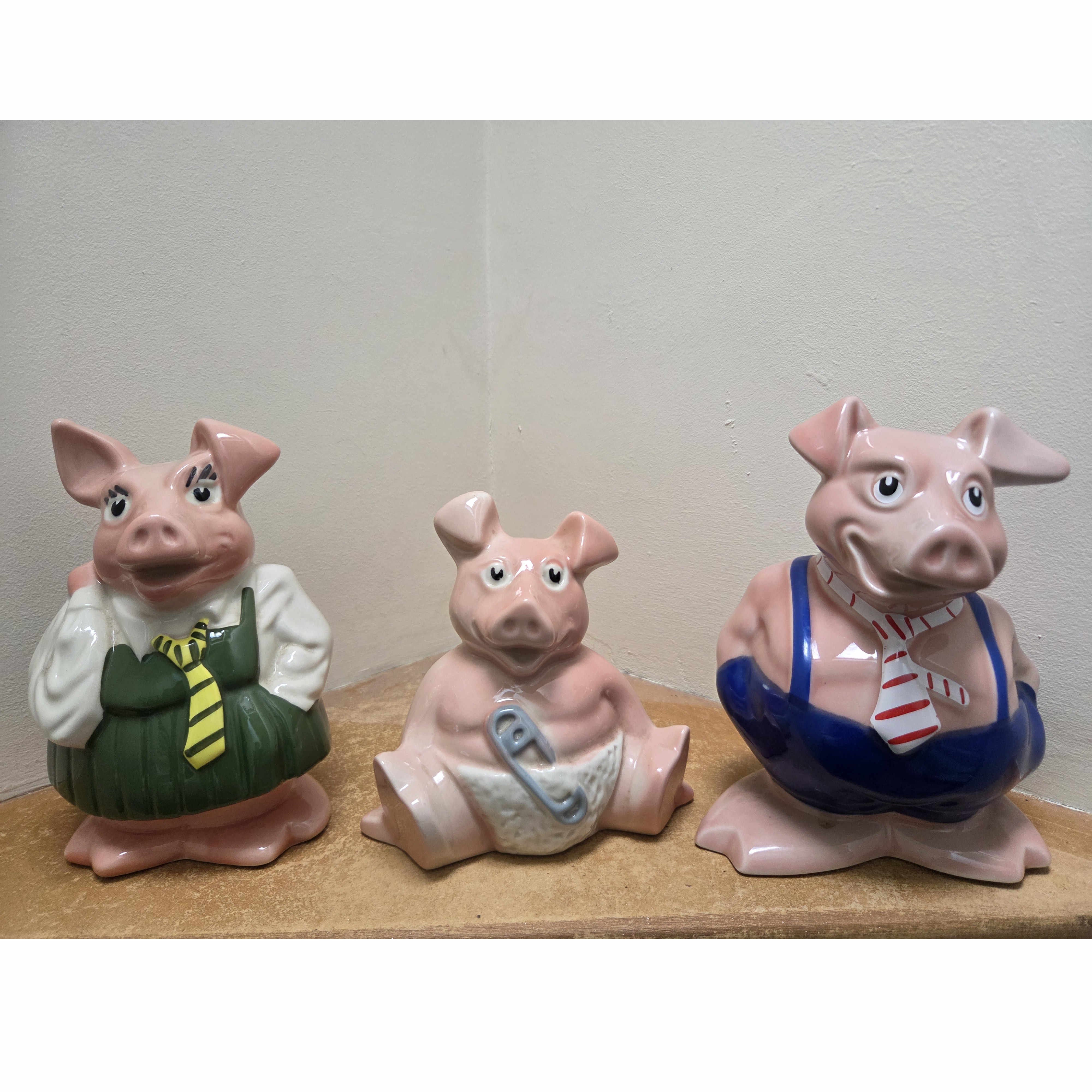 Natwest Pigs Woody, Annabel & Maxwell (Wade)